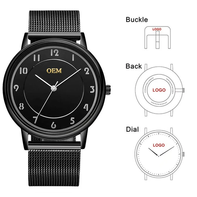 CL045 построить бренд свой собственный логотип мужские часы Япония кварцевые