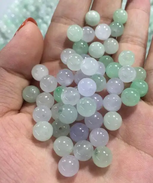 Ювелирные изделия жемчужный браслет ледяной вид жадеит рассыпчатые бусины
