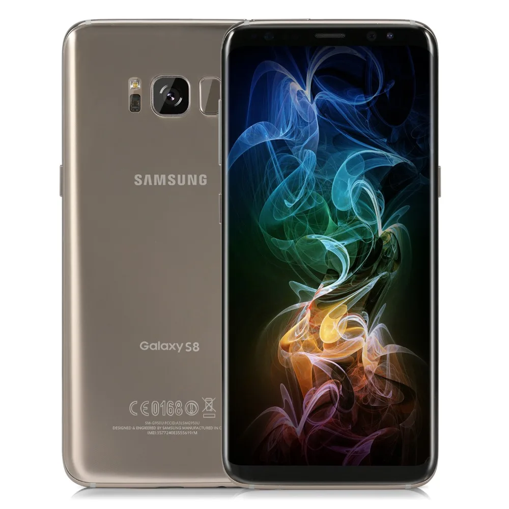 Мобильный телефон samsung Galaxy S8 Duos G950FD с двумя sim-картами, 4 ГБ, 64 ГБ, Восьмиядерный процессор Exynos 8895, 5,8 дюймов, NFC, 4G, Android