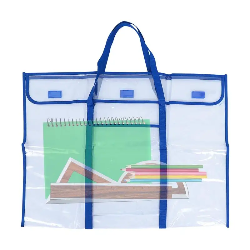 

1Pc Large Poster Bag Heavy Duty Bulletin Board Storage Bag Transparent Bag