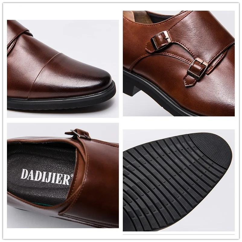 Мужская деловая обувь Оксфордские кожаные модельные туфли с квадратным носком и