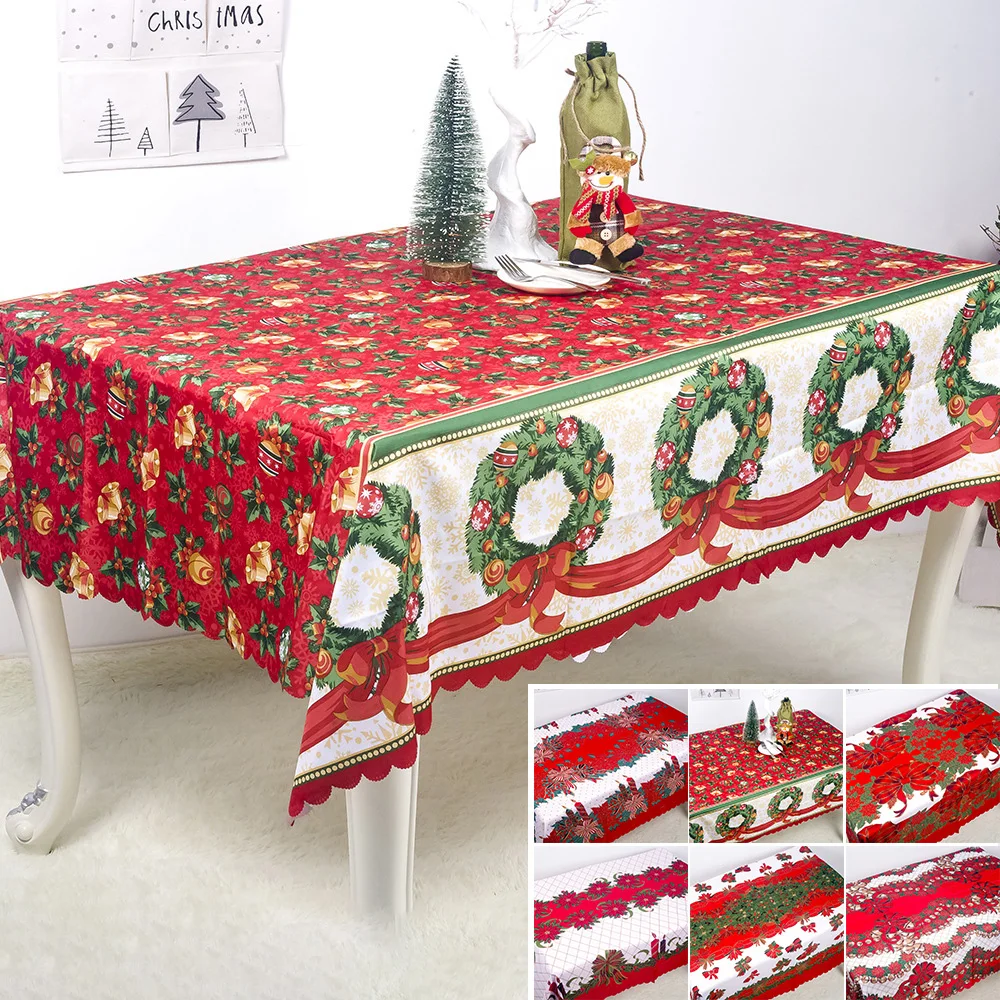 1 шт. Рождественская скатерть Пыленепроницаемая на День Благодарения новый год