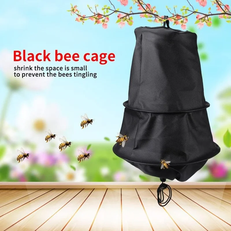 

Portable Bee Cage Swarm Trap Beekeeper Tool Swarming Catcher Wild Bee Recruit Cage Beekeeping Catching Tool Black