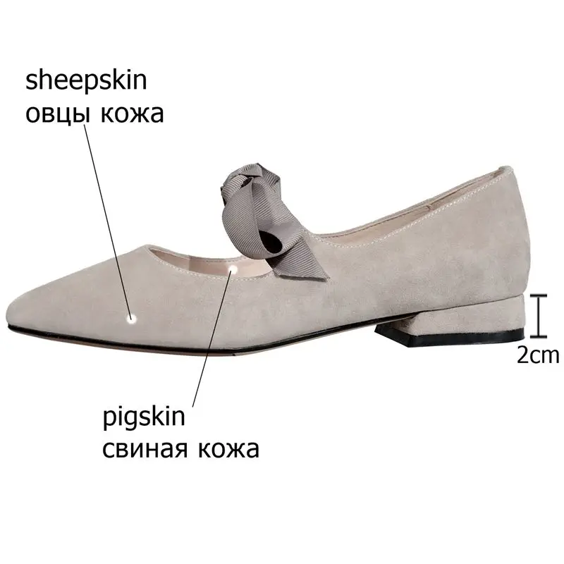 

ALLBITEFO elegant silk lace genuine leather high heels comfortable low-heeled wedding women heels pointed toe high heel shoes