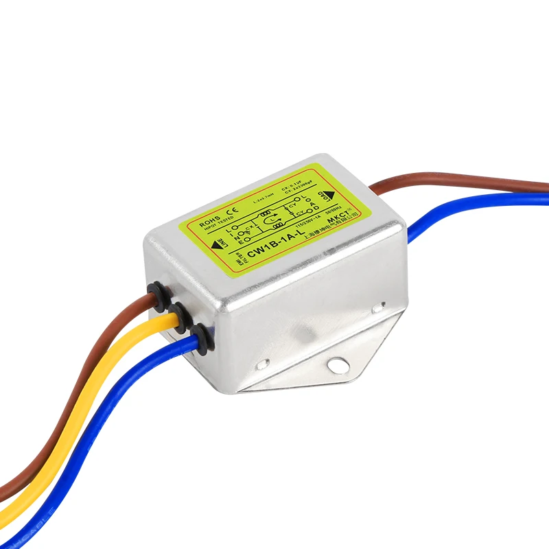 1A Анти-помех AC 220V питания фильтр ЭМП очиститель звука CW1B-L 1A 3A6A10A - Цвет: 1A