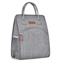 lokass lunch bags for women insulated lunch box bag lunch tote bag cooler bag insulated lunch bag grey for work picnic beach