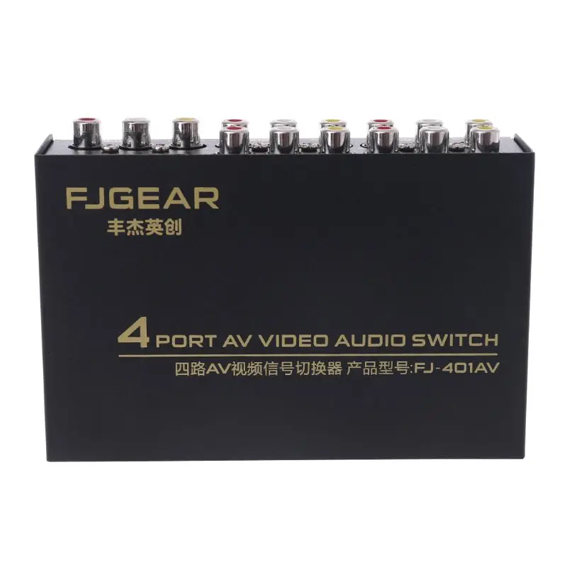 4 порта AV аудио видео RCA входа 1 выход Переключатель Селектор разделитель коробка |