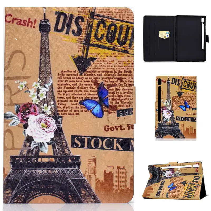 Чехол с рисунком кота для Samsung Galaxy Tab S6 10,5 SM-T860 SM-T865 T860 10," чехол из силикона PU кожа подставка+ подарок - Цвет: M050