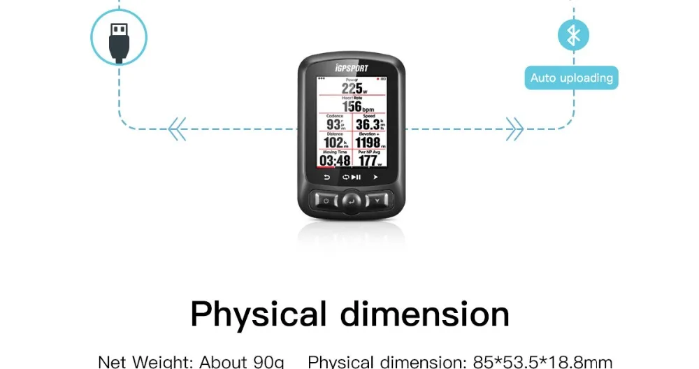I gps порт iGS618 gps Велосипедный компьютер Спидометр IPX7 с аксессуарами
