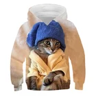 Толстовки для девочек с 3D принтом, Женский пуловер серии милых кошек и животных, толстовки с длинным рукавом с животными, топы для девочек, женская тонкая Толстовка