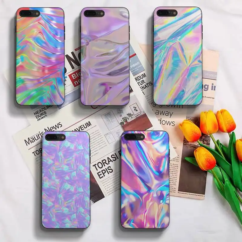 

Rainbow Iridescent Holographic Phone Case Fundas Shell Cover For Iphone 6 6s 7 8 Plus Xr X Xs 11 12 13 Mini Pro Max