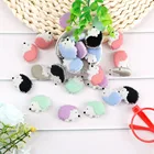 10 шт., силиконовые бусины в виде Ежика для пустышки