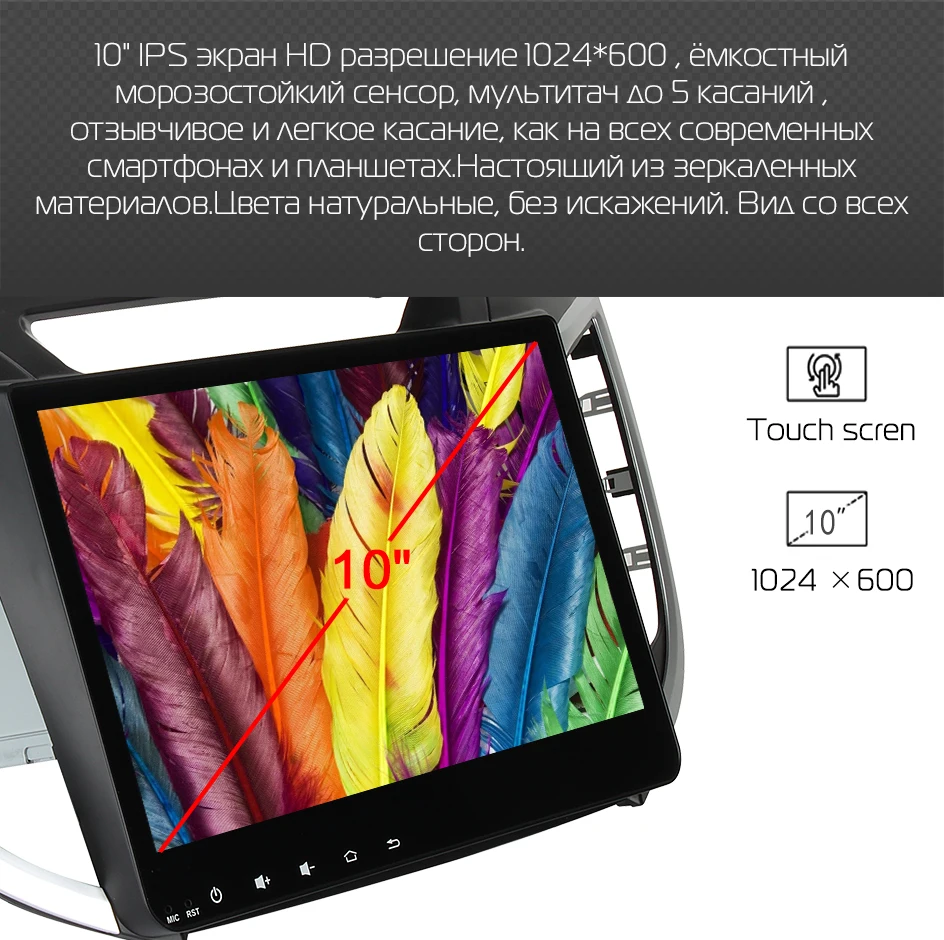 Штатная магнитола для Hyundai IX25, Creta, MARUBOX KD1080,Штатное головное устройство для Хюндай IX25, Creta+, Android 9.0,Восьмиядерный процессор,встроенный DSP,IPS экран,Оперативная 4GB, Встроенная 64GB