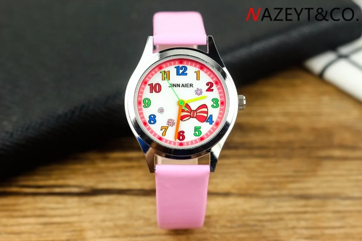 

Fashion children's cute casual watch colorful little girl bow belt watch