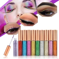 10 colorspack glitter metallic eyeshadow eyeliner waterproof shimmer pigment liquid eyeliner beauty eye liner makeup tools