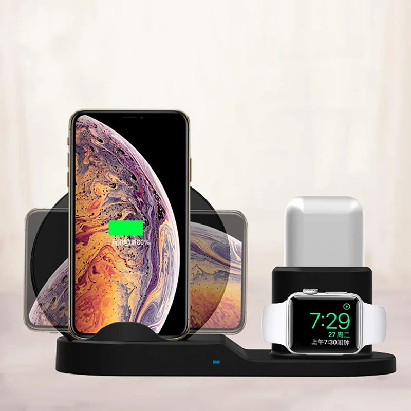 3 в 1 беспроводная зарядная станция зарядное устройство Подставка док совместима