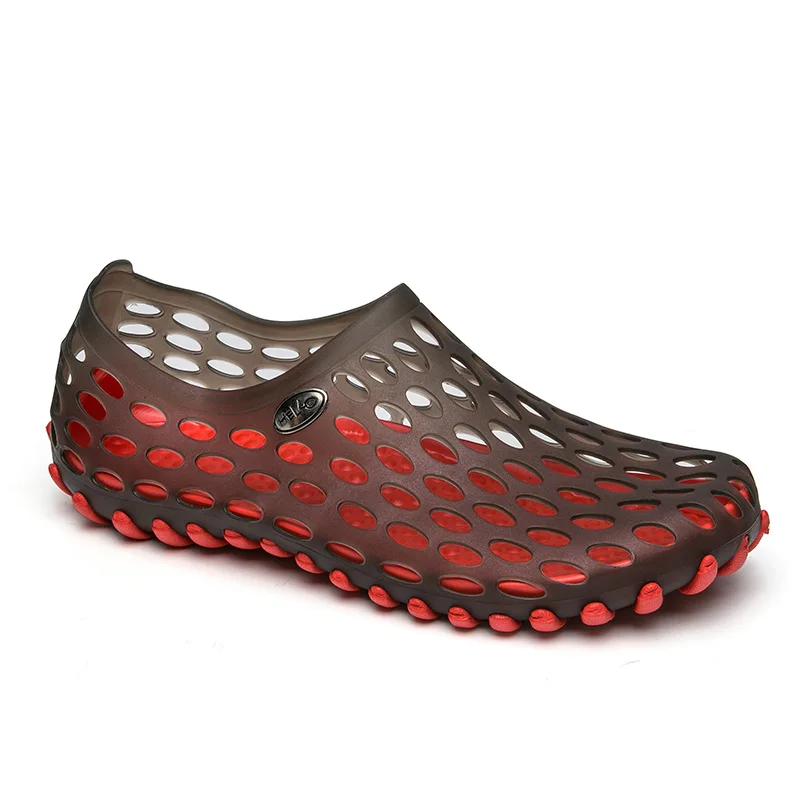 Black red EOFK; женские сабо; женская обувь; мягкие удобные шлепанцы; Новинка; повседневные вьетнамки на плоской подошве; пляжные шлепанцы; женская обувь - Цвет: Black red