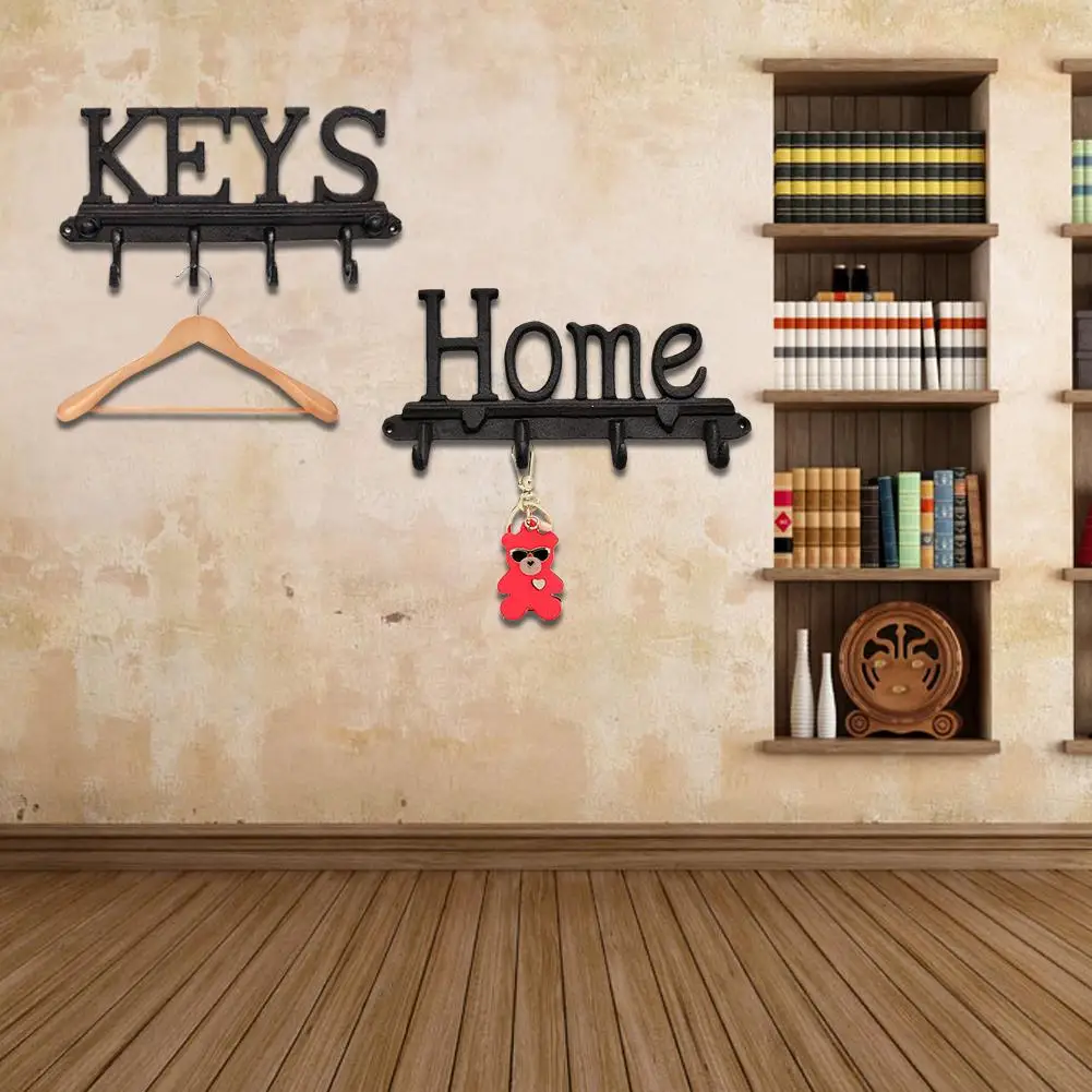 Настенный металлический держатель для ключей 4 железных крючка винты и якоря