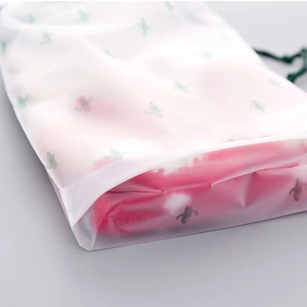 Women Transparent Drawstring Cactus Cosmetic Bag Travel Makeup Case Make Up Bath Organizer Storage Pouch Toiletry Wash Beauty | Дом и сад
