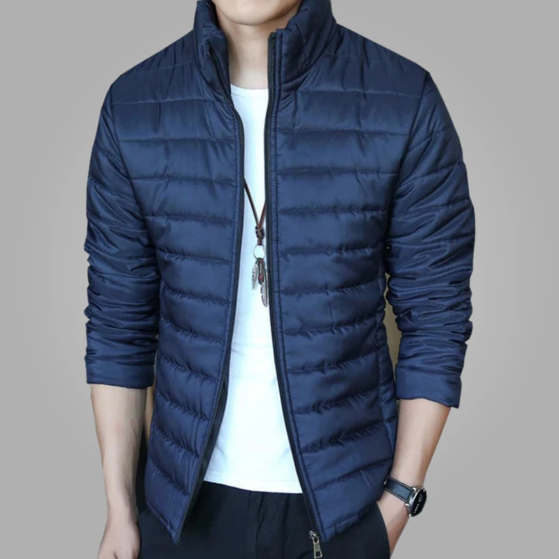 Новинка 2019 зимняя куртка для мужчин пальто со стоячим воротником хлопковые