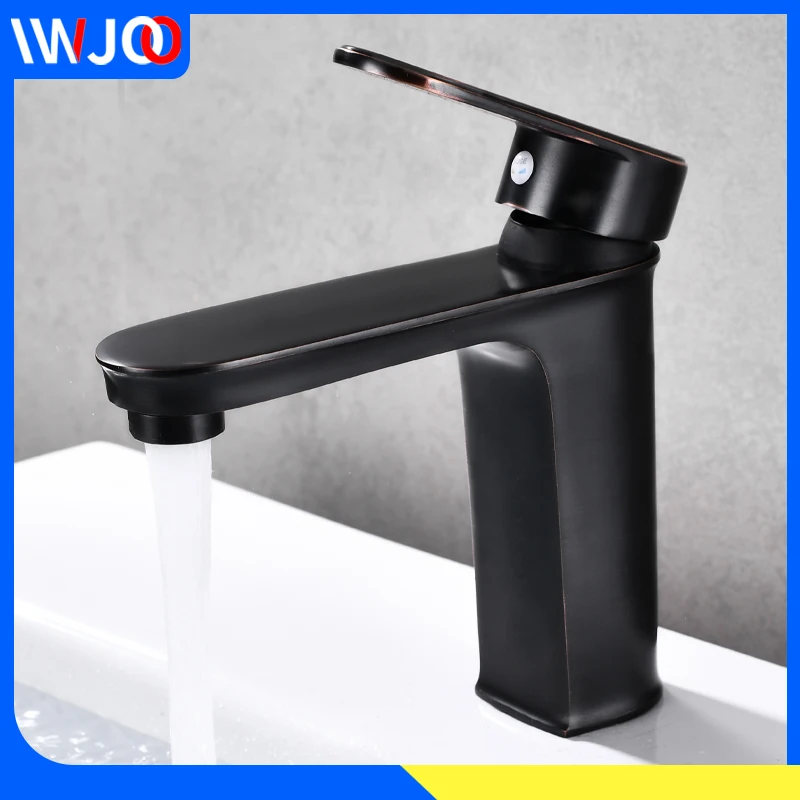 

Смеситель для раковины, черный латунный Смеситель для унитаза с одной ручкой, смесители для холодной и горячей воды для раковины в ванной ко...