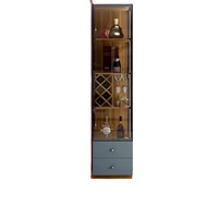 single door with cabinet with light high end wine cabinet modern minimalist glass door nordic floor side cabinet bar shelf