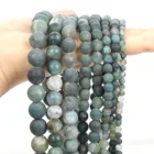 Бусины из натурального камня, круглые бусины россыпью в форме травы, подвески для браслетов 4681012 мм