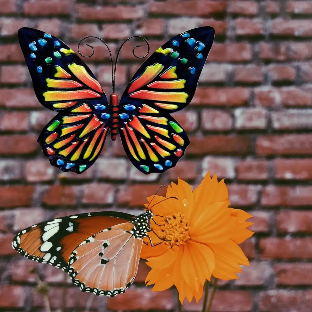 

1/3/4PCS 3D Metal Butterfly Decor Wall Art Sculpture Hanging Decoration For Garden Patio Or Fence Add More Natural Atmosphere