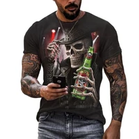 summer new skull print 3d personality t shirts for menwomen sportswear harajuku casual tops male oversized tops tees xxs 6xl