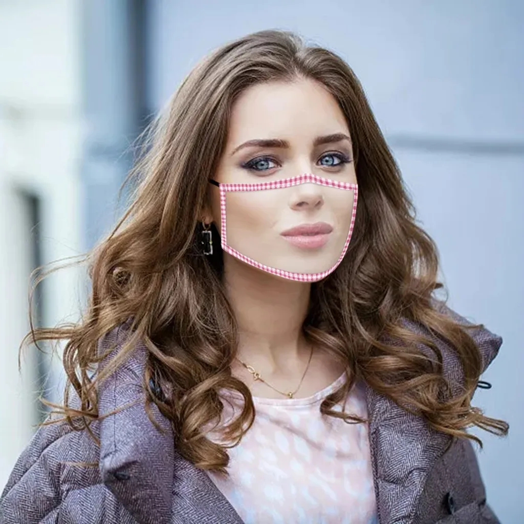 Маска для маскариллы повязка на голову прозрачная маска взрослых с прозрачными