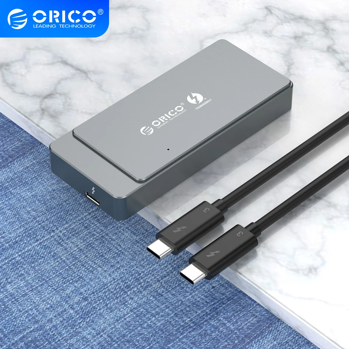 ORICO 40 Гбит/с M.2 NVME Thunderbolt 3 SSD Чехол Поддержка 2 ТБ алюминий с кабель для Mac Windows