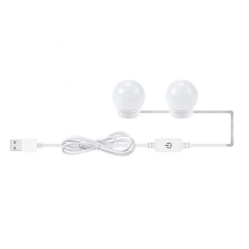 Голливудский стиль led-подсветка маленького зеркала лампы комплект USB/EU/US зарядный стол настольный косметический свет с регулируемой яркостью макияж свет