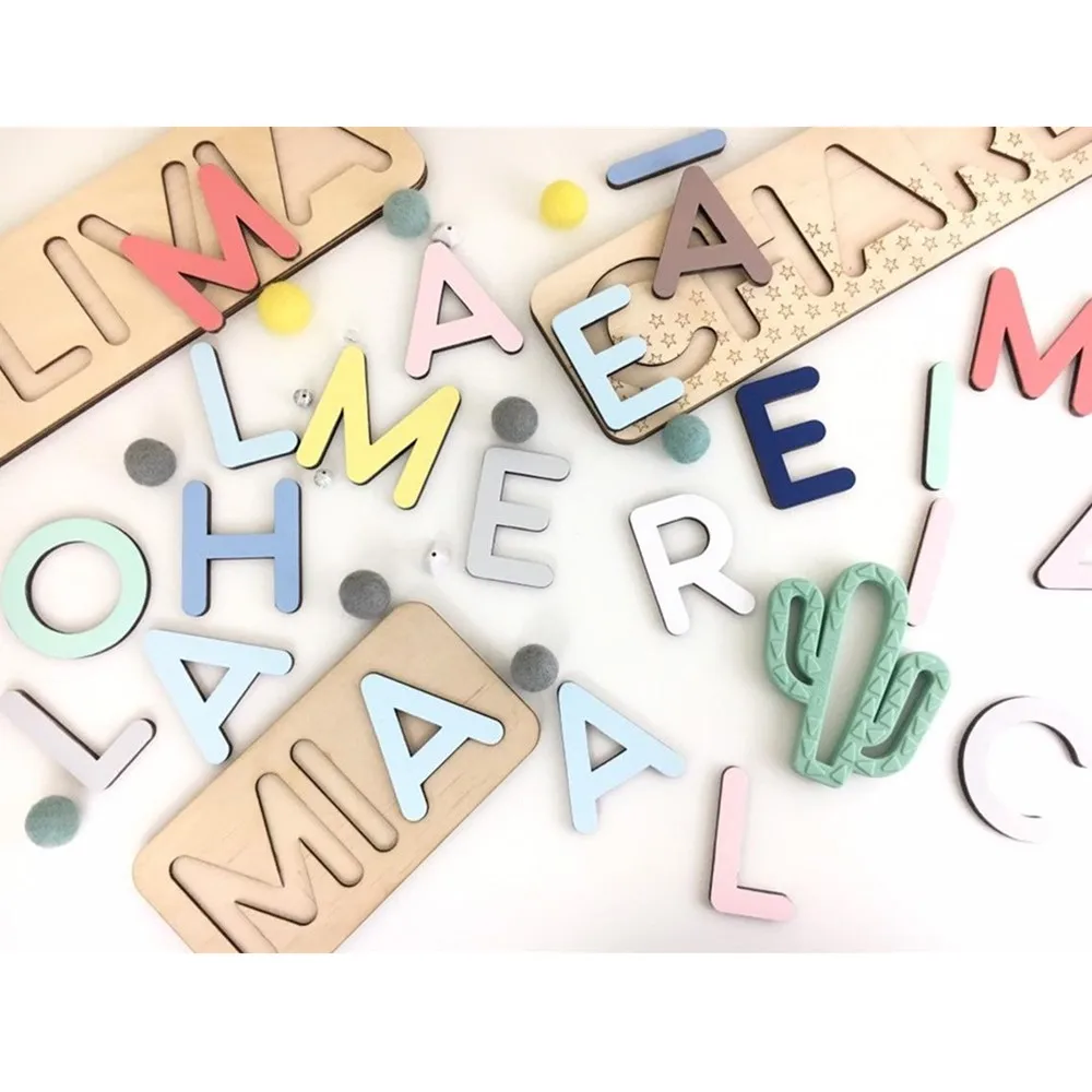 Деревянная головоломка Монтессори с любым элементом под заказ Обучающие Детские