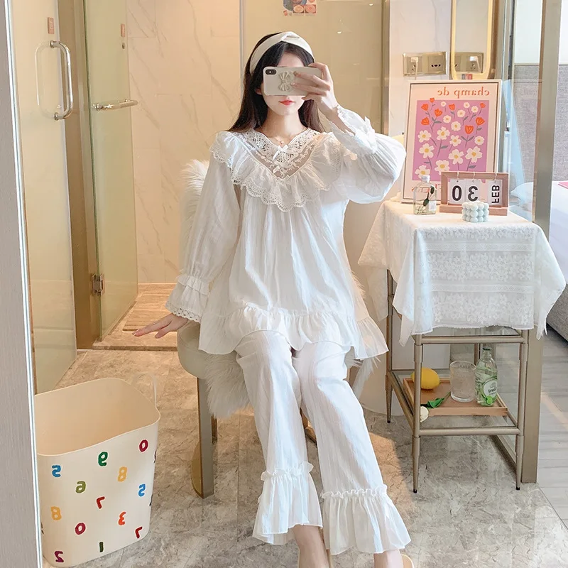 Женская кружевная ночная сорочка с V-образным вырезом | одежда