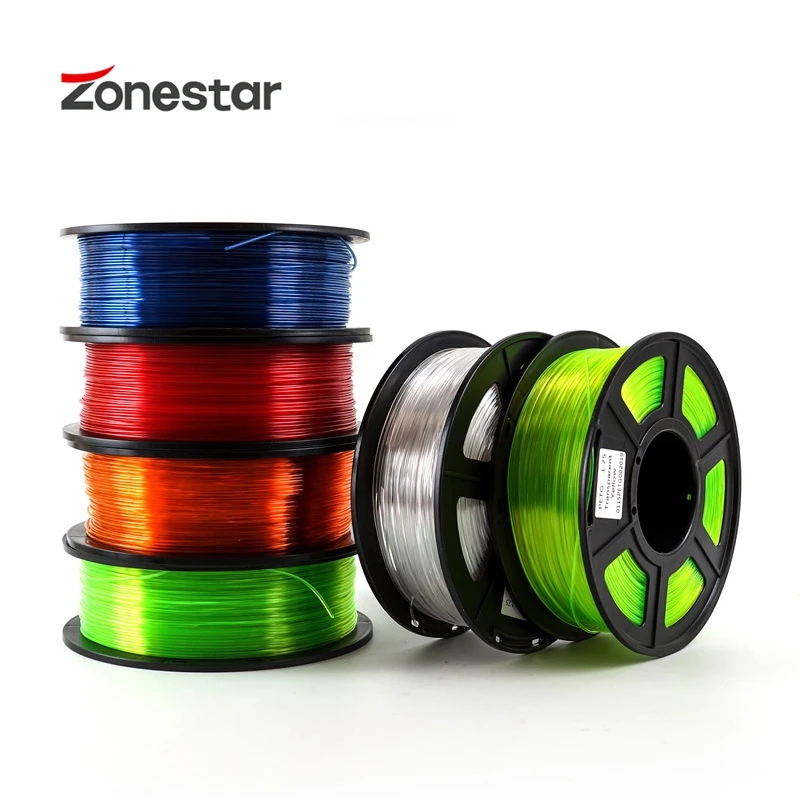 ZONESTAR бесплатная доставка зарубежных складов PETG 1 75 мм 3D Принтер Нити кг