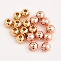wholesale 3 4 6mm 100pcs rose gold silver gold fill copper round seed spacer beads for jewelry bracelet headwear making diy