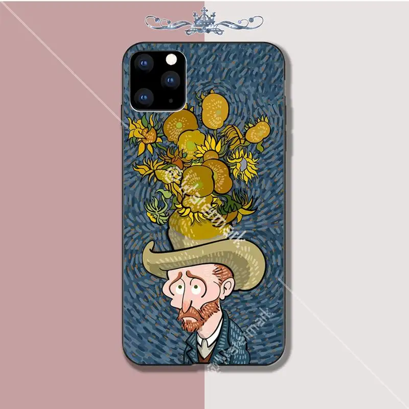 Van Gogh Starry Sky Art DIY Silicone Phone Cover Case For Iphone 5s Se 2020 6 6s 7 8 Plus X Xs Max Xr 11 Pro Funda | Мобильные