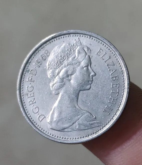 

UK United Kingdom 5 Pence 24mm Commonwealth Coins Old Original Coin Collectible Edition 100% Real Random Year