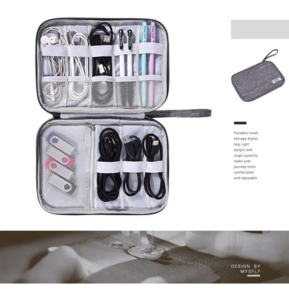 

New Single Layer Digital Storage Bags For Earphone Charger Data Cables Electronic Accessories Waterproof Travel Organizer Box
