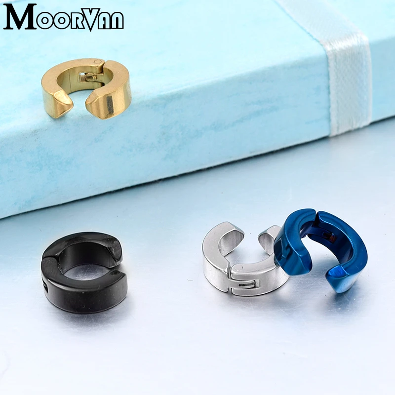 

Fashion Stainless Steel Clip Earrings For Men 2021 New Style Cool Rock Women Ears Jewelry