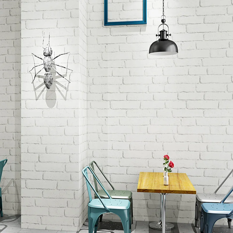 3D обои в стиле ретро с имитацией кирпичной стены белые английские фотообои
