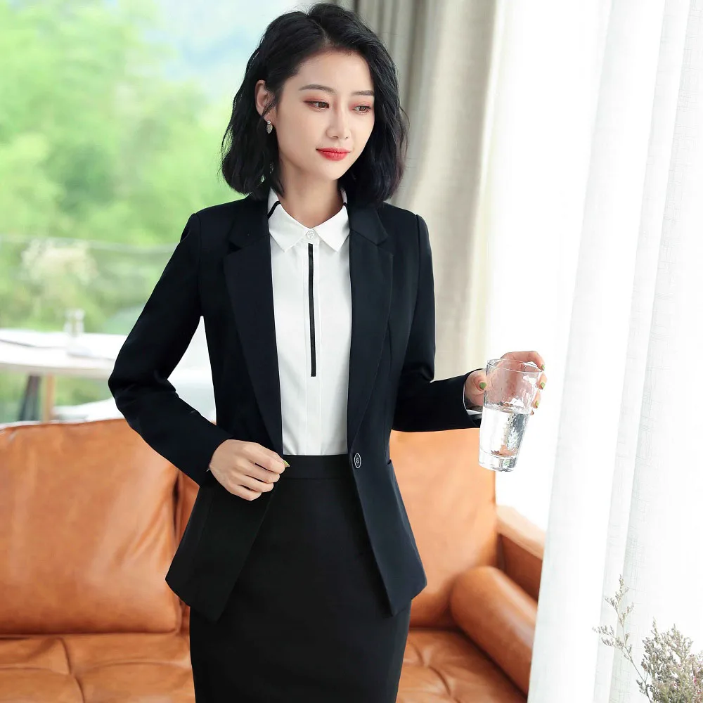 Офисный Женский комплект с блейзером женские костюмы женский костюм офисные