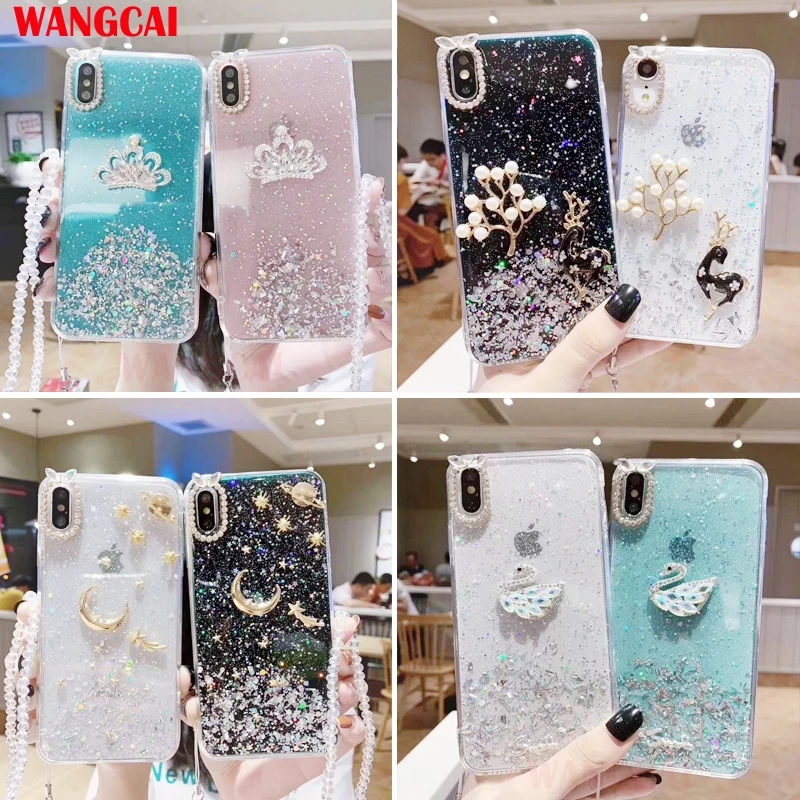 Роскошный блестящий чехол для iPhone 12 Pro Max 11 XS XR X 7 8 6 6S Plus Star|Бамперы| |