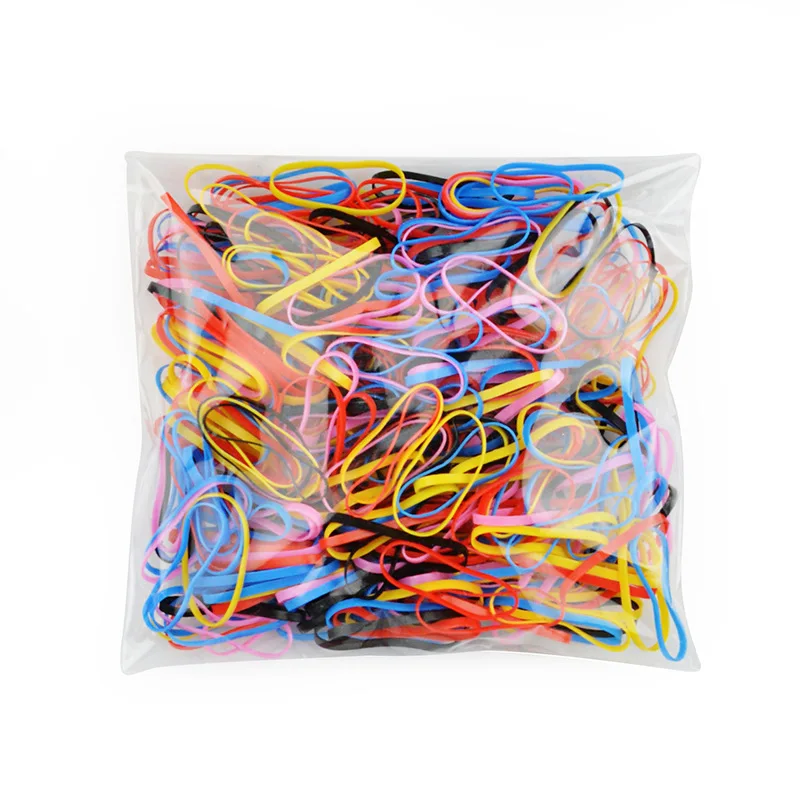 

200/1000PCS Cute Girl Colourful Ring Disposable Elastic Hair Bands Ponytail Holder Rubber Band Scrunchies Kids Hair Accessories