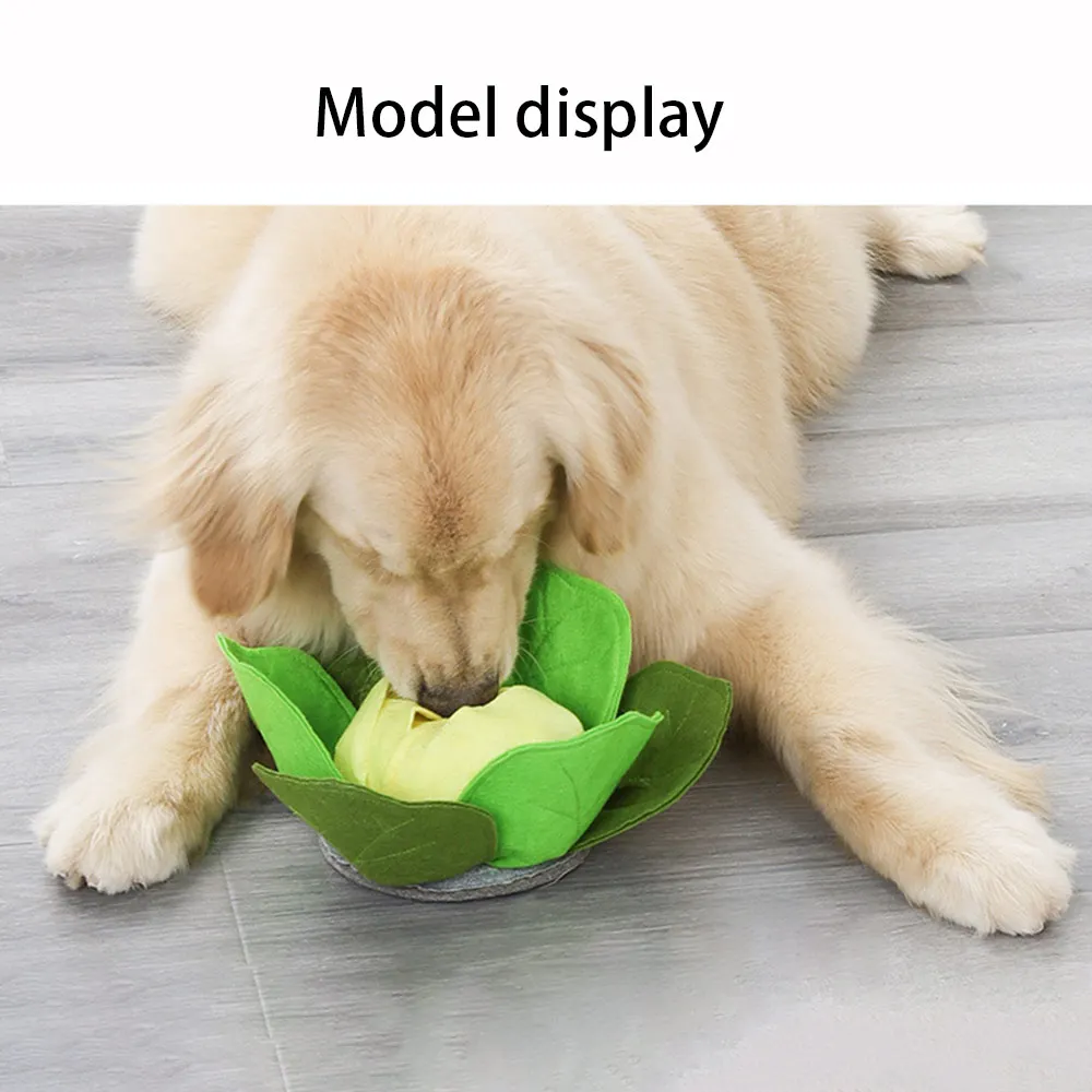 

Cabbage Dog Smell Toys Puppy Slow Feeder Interactive Plush Toys Pet Dog Cat Sniffing Pad Washable Stress Relief Training Tool