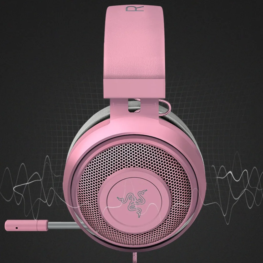 Универсальные наушники razer Kraken V2 3 цветов 3,5 мм, проводные наушники с шумоподавлением, игровая гарнитура с микрофоном