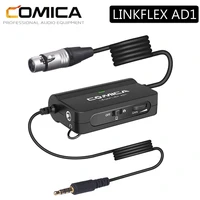 comica linkflex ad1 microphone preamp adapter xlr to 3 5mm audio adapter preamp for dslr camera smartphone