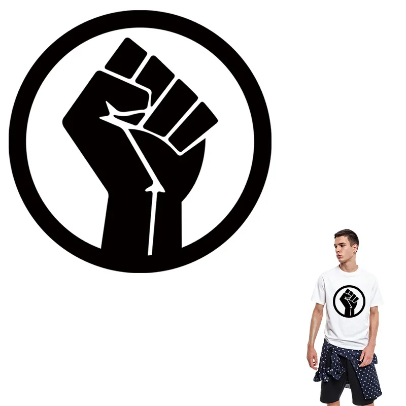 

Fight for The Black Iron-on Transfers Patches for Clothing Vinyl Thermo Stickers Applique Diy Thermotransfer Stripes Clothes Set