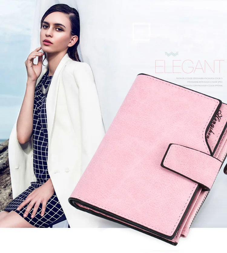 

New Wallet Women's Short Buckle Student Scrub Multi-Card Zipper Wallet Wallet Women Wallet Scrub Women