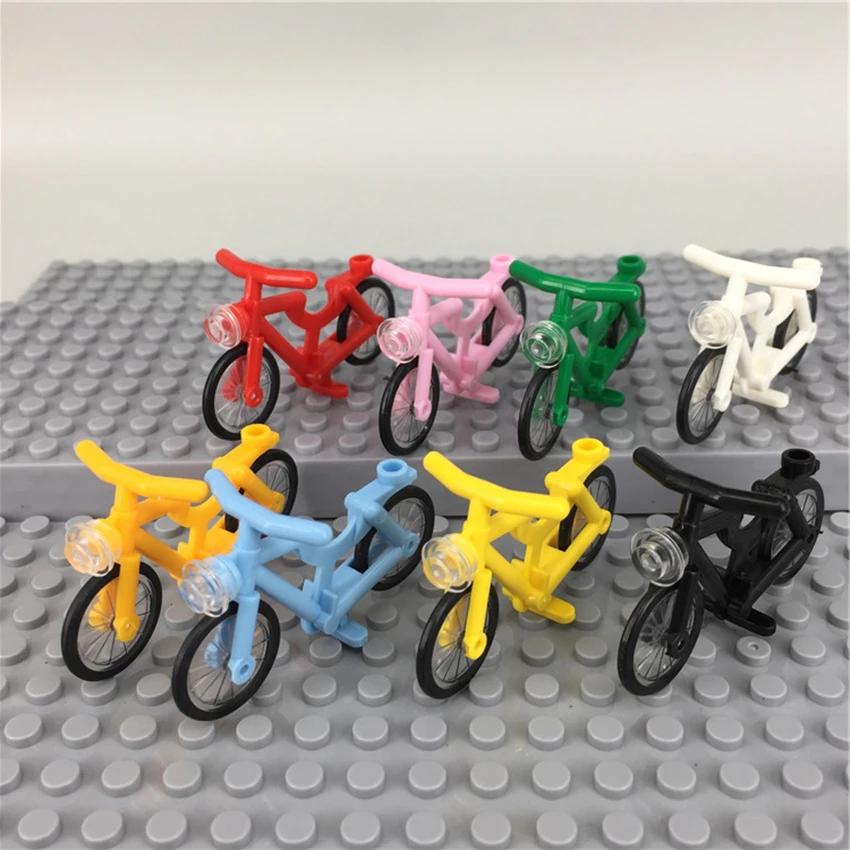 Аксессуары для конструктора с одной фигуркой MOC комплект велосипеда кирпичная